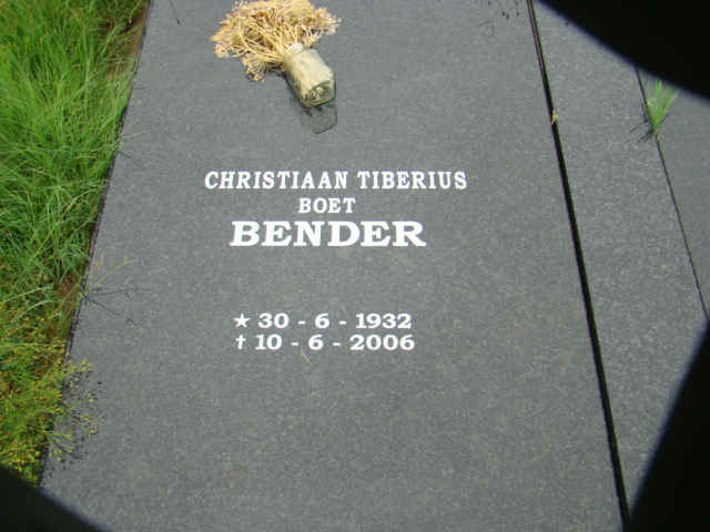 BENDER Christiaan Tiberius 1932-2006