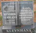 KLEYNHANS Hendrik Terblans 1927-1998
