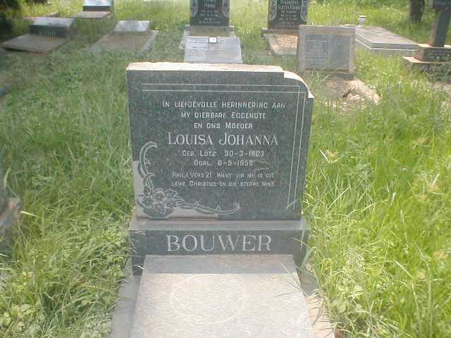 BOUWER Louisa Johanna nee LOTZ 1903-1958