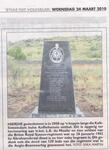 Free State, FAURESMITH district, Kalkfonteindam, Anglo Boer Memorial