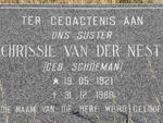 NEST Chrissie, van der nee SCHOEMAN 1921-1988