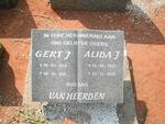 HEERDEN Gert J., van 1914-1954 & Alida J. 1915-2000