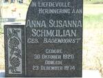 SCHMULIAN Anna Susanna nee BADENHORST 1920-1974