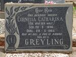 GREYLING Cornelia Catharina nee VAN DER WALT 1896-1965