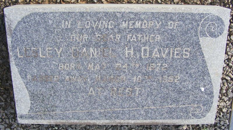 DAVIES Lesley Daniel H. 1872-1952
