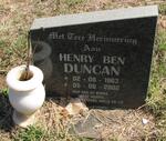 DUNCAN Henry Ben 1963-2002