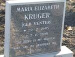 KRUGER Maria Elizabeth nee VENTER 1945-1995