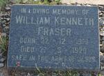 FRASER William Kenneth 1919-1920