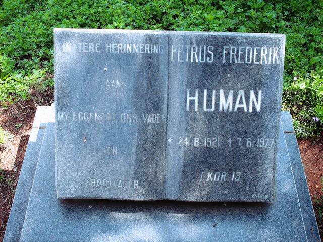 HUMAN Petrus Frederik 1921-1977