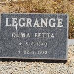 GRANGE Betta, le 1840-1922