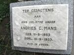 MANS Andries G. 1863-1933