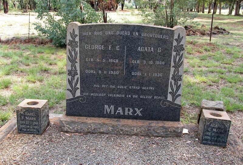 MARX George F.C. 1868-1950 & Agata G. 1868-1936