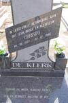 KLERK Christo, de 1977-1996
