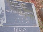 HIGGS Mathilda Elizabeth 1911-1979
