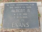 EVANS Albert R. 1891-1958