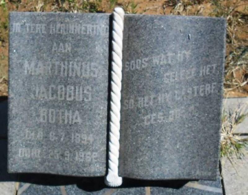 BOTHA Marthinus Jacobus 1894-1962
