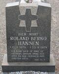 HANSEN Roland Berno 1974-1974