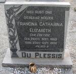 PLESSIS Francina Catharina Elizabeth, du nee COETZEE 1869-1908