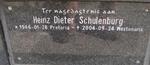 SCHULENBURG Heinz Dieter 1966-2004