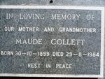 COLLETT Maude 1899-1984
