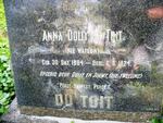 TOIT Anna Dolly, du nee WATSON 1884-1924