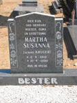 BESTER Martha Susanna nee KRUGER 1912-1995