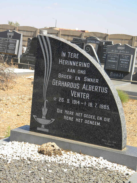 VENTER Gerhardus Albertus 1914-1985
