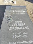 VILLIERS Anna Susanna Magdalena, de 1911-2008