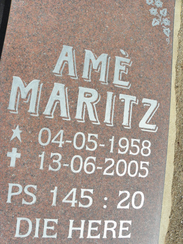 MARITZ Amé 1958-2005