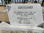 GOUSSARD  Magdalena A.P. nee OLIVIER 1916-1988