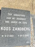 ZANDBERG Koos 1921-1986
