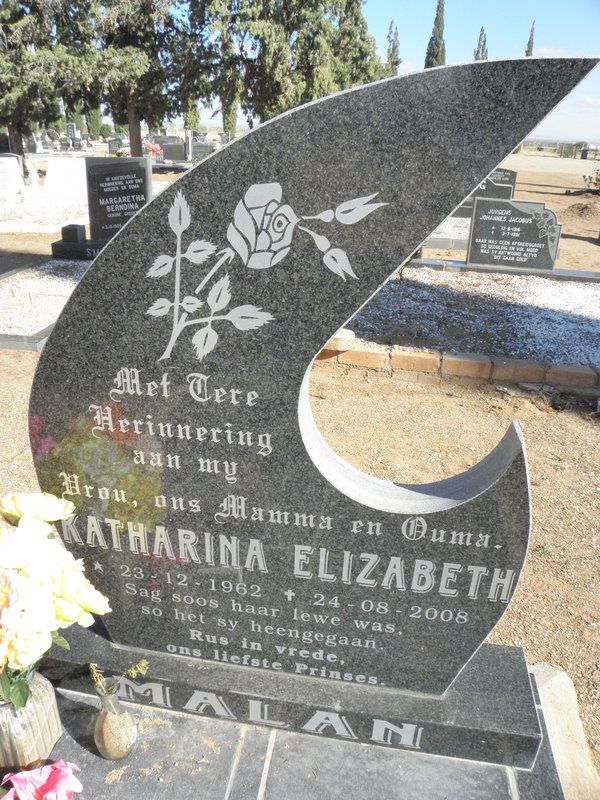 MALAN Katharina Elizabeth 1962-2008