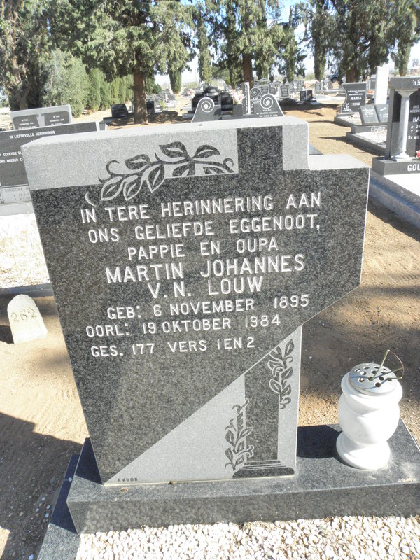 LOUW Martin Johannes V.N. 1895-1984