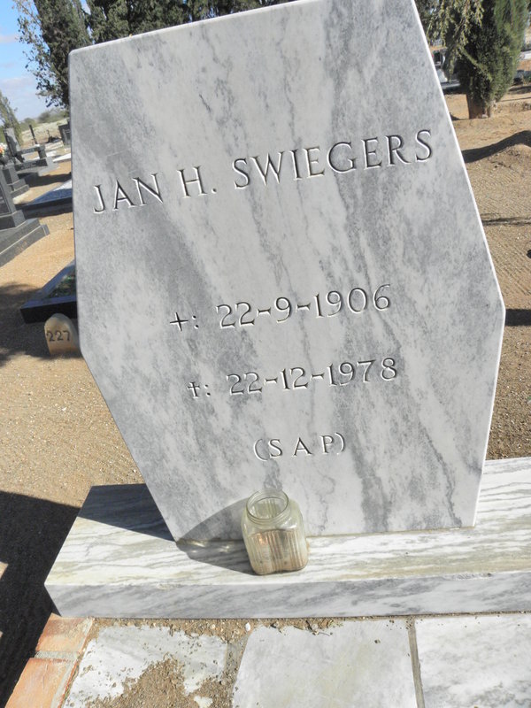 SWIEGERS Jan H. 1906-1978
