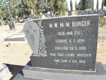 BURGER M.W.M.M. nee VAN ZYL 1894-1980