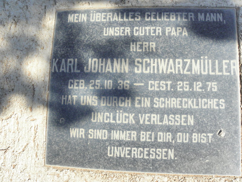 SCHWARZMÜLLER Karl Johann 1936-1975