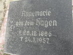 HAGEN Annemarie, von dem 1886-1957
