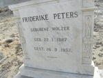 PETERS Friderike nee HOLZER 1887-1952