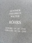 ROHRS Gunther Friedrich Walter 1928-2001