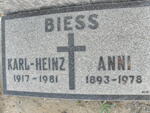 BIESS Karl-Heinz 1917-1981 & Anni 1893-1978