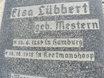 LÜBBERT Elsa nee MESTERN 1889-1918