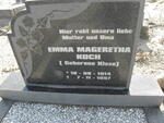 KOCH Emma Mageretha nee KLOSE 1914-1997