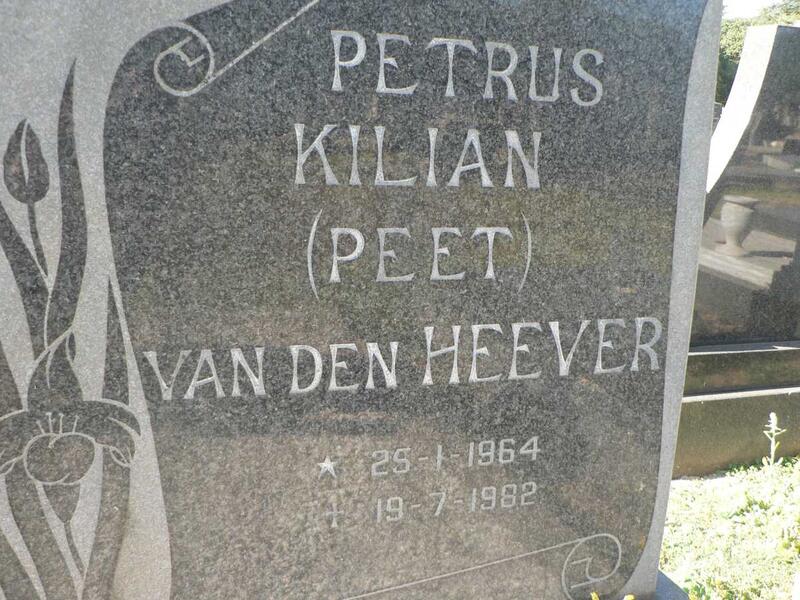 HEEVER Petrus Kilian, van den 1964-1982