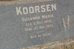 KOORSEN Susanna Maria 1879-1953