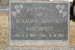 BADENHORST Benjamin Johannes 1893-1962