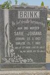 BRINK Sarie Johanna 1903-1969