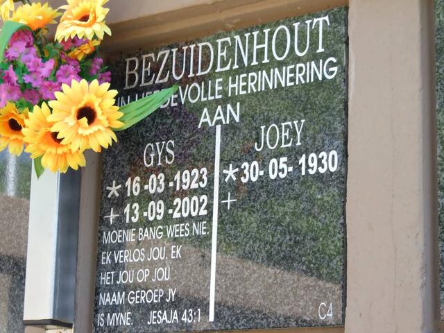 BEZUIDENHOUT Gys 1923-2002 & Joey 1930-
