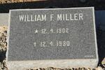 MILLER William F. 1902-1930