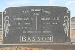 BASSON Christiaan C. 1902-1977 & Maria J.C. 1904-