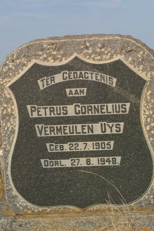 UYS Petrus Cornelius Vermeulen 1905-1948